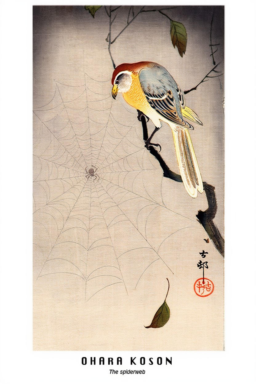 Ohara Koson - Spiderweb-plakaten
