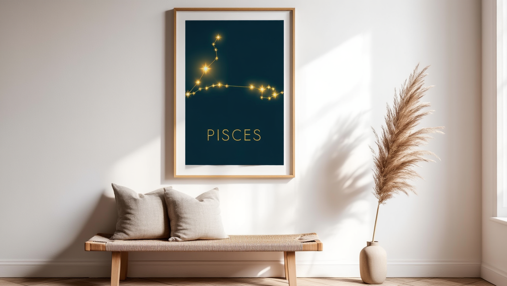 Star Sign Pisces Poster | Personal Zodiac Wall Art Print