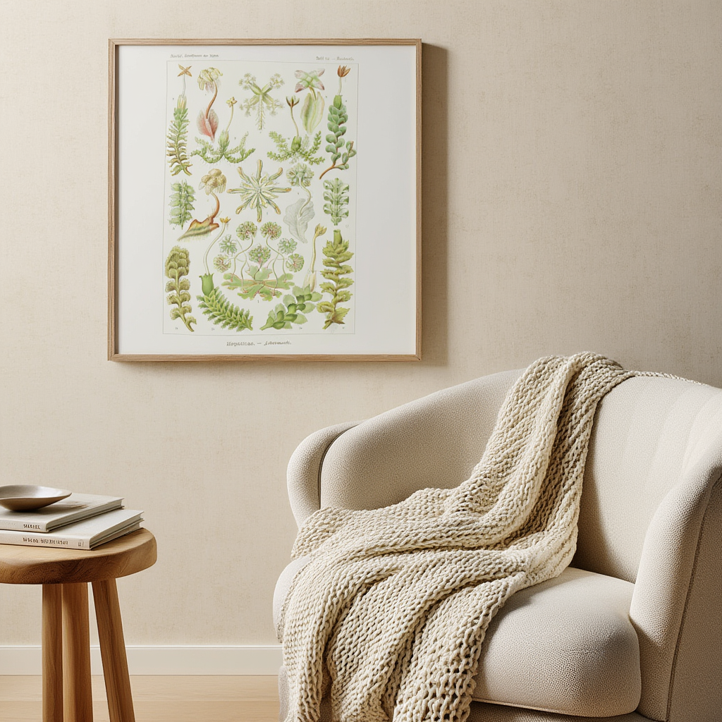 Hepaticae “Lebermoose” by Ernst Haeckel – Scientific Botanical Art Print