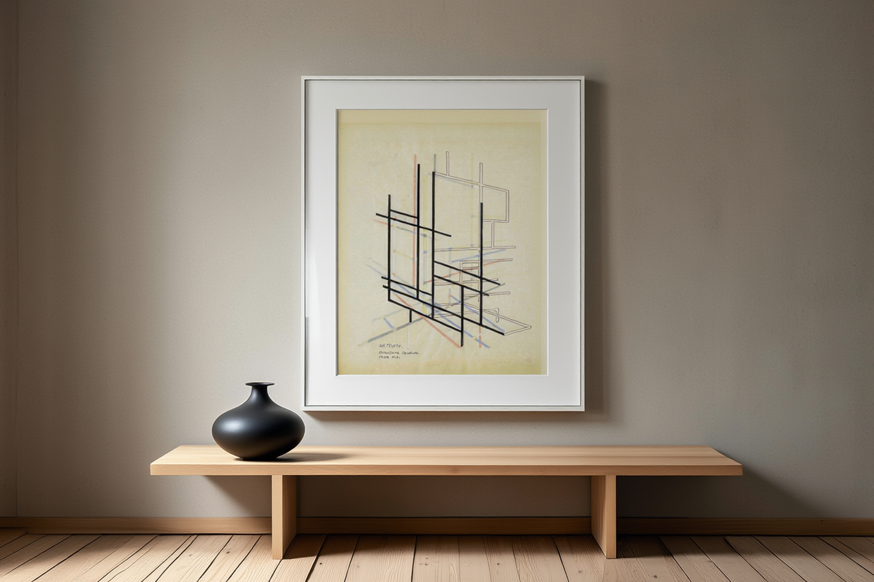 Structure Spatiale – Félix Del Marle (1949) | Abstract Geometric Art Print