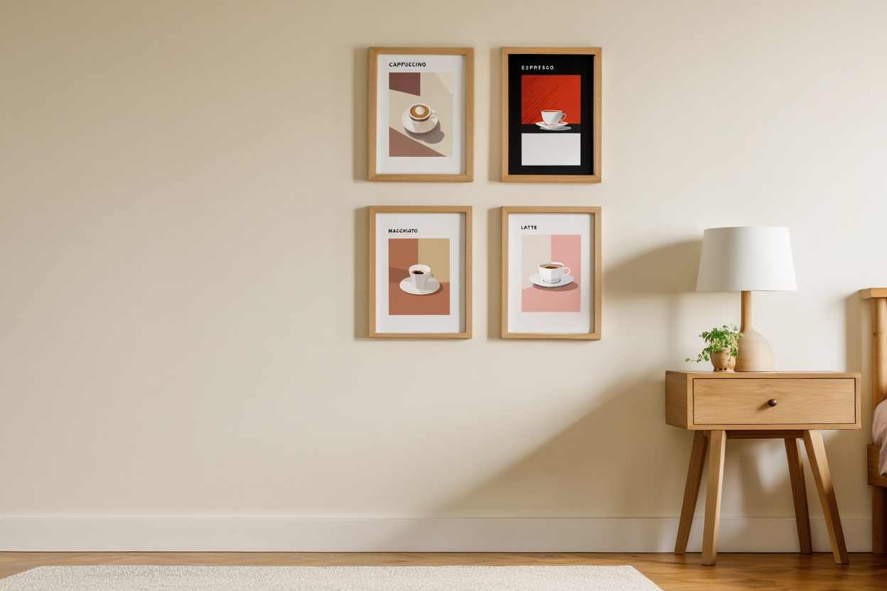 5 Espresso & Latte Coffee Posters – Minimalist Café Wall Art Prints