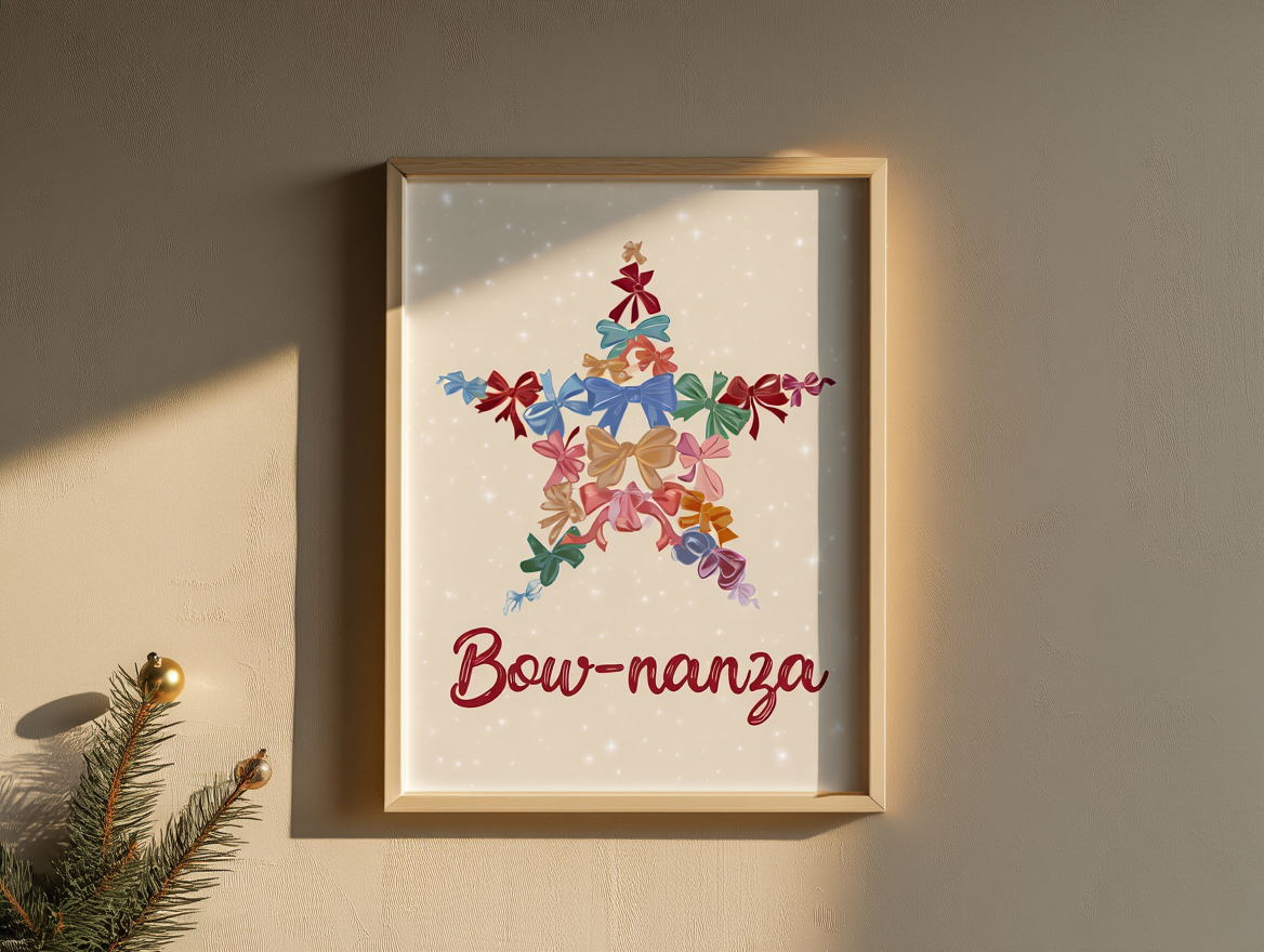 Bow-nanza – Holiday Decoration Poster