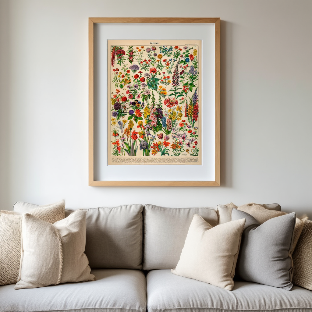 Adolphe Millot - Fleurs III Poster