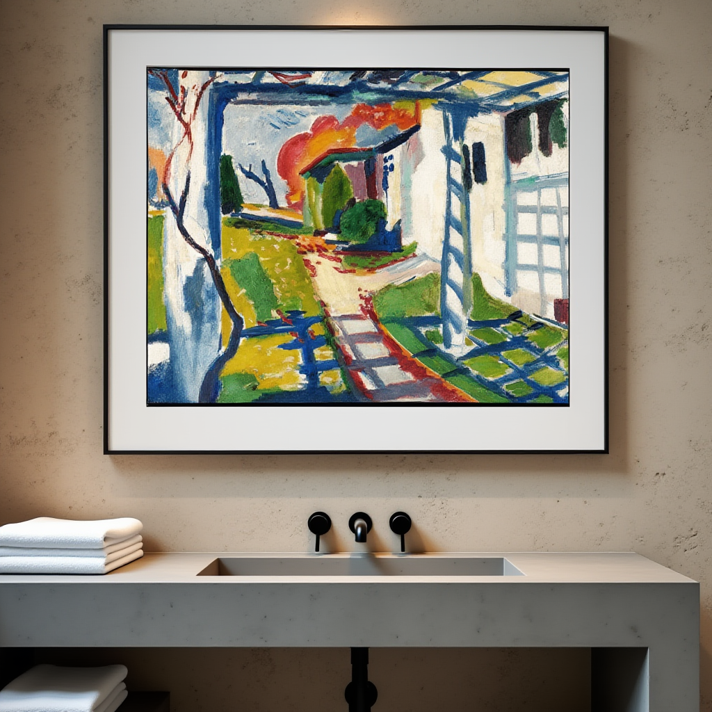 Grape Arbor by Henry Lyman Sayën – Landscape & Garden Art Print