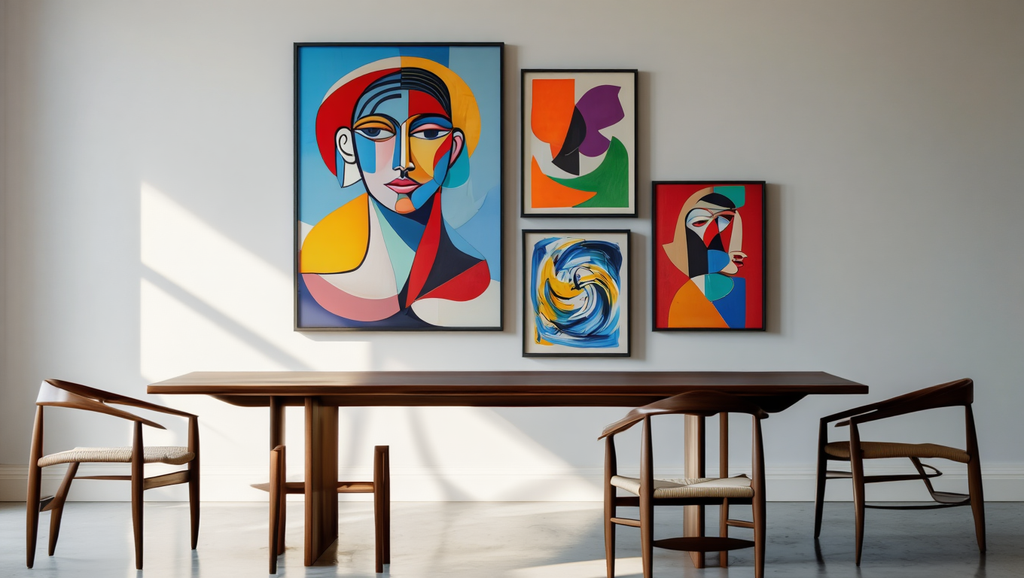 Picasso & Matisse Abstract Collection – Living Room Set of 4