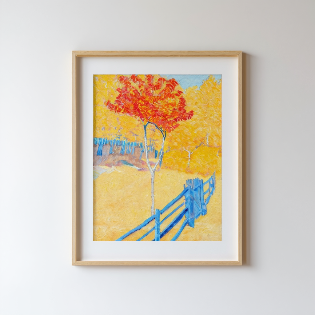 Höstlandskap (1906) by John Sten – Swedish Autumn Landscape Vintage Art Print