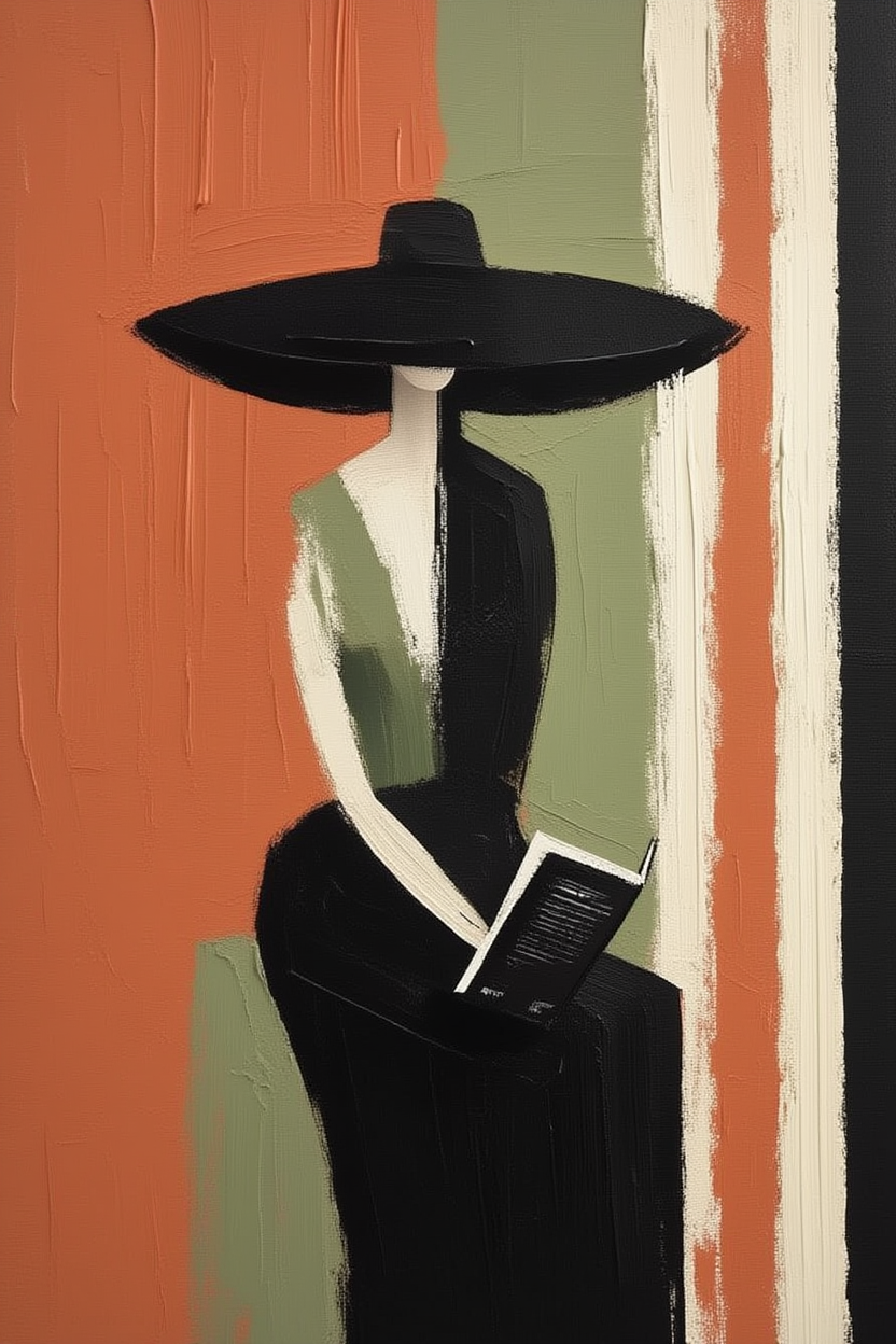 Timeless Silhouette – Elegant Woman in Profile