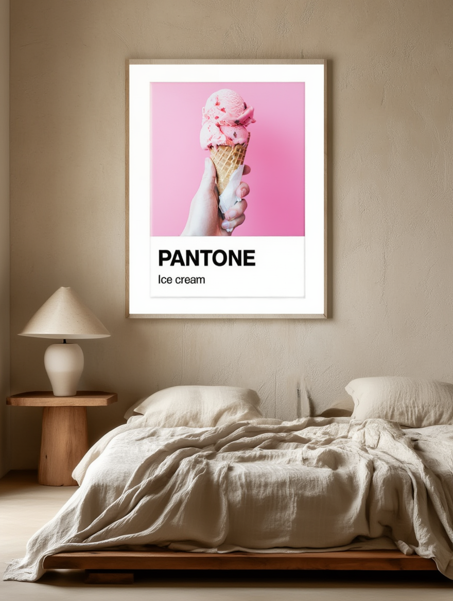 Pantone Ice Cream Pink – Minimalist Color Code Art Print