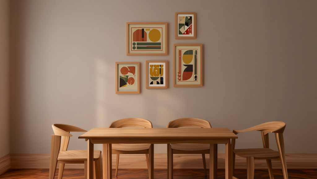 Geometric Classics – 5-Piece Vintage Wall Art Set