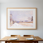 Rue Eugène Moussoir at Moret – Alfred Sisley Poster | Impressionist Street Scene Art Print - Hakyarts
