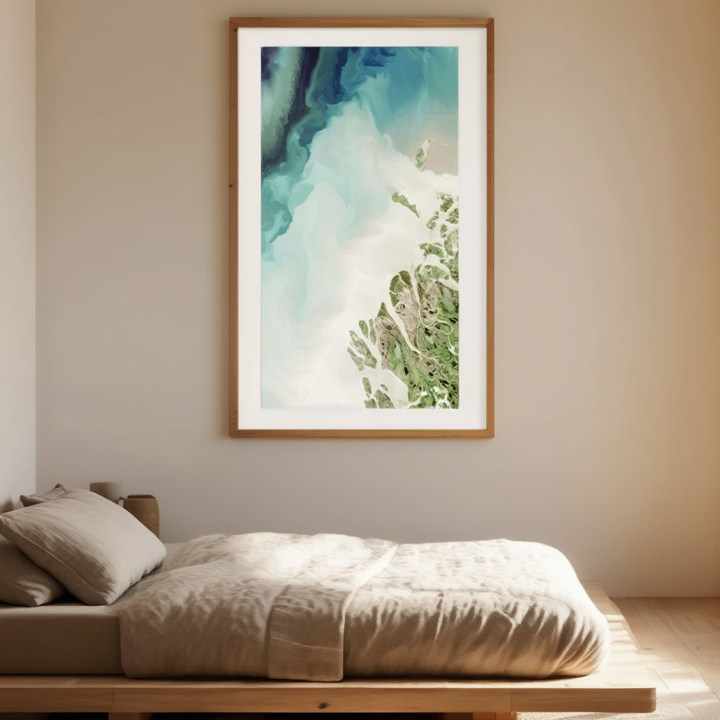 Affiche de la plage paradisiaque