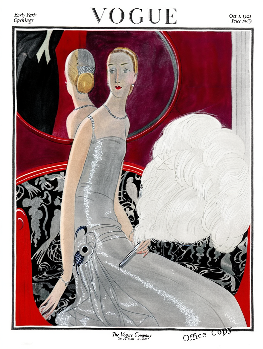 Vogue October 1, 1922 – Vintage Fashion Illustration Poster