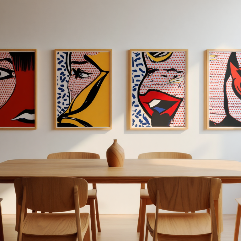 Pop Art Lichtenstein – Office Set of 4 Prints