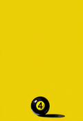 Yellow Black Pool Ball – Number 4 – Minimalist Wall Art Print