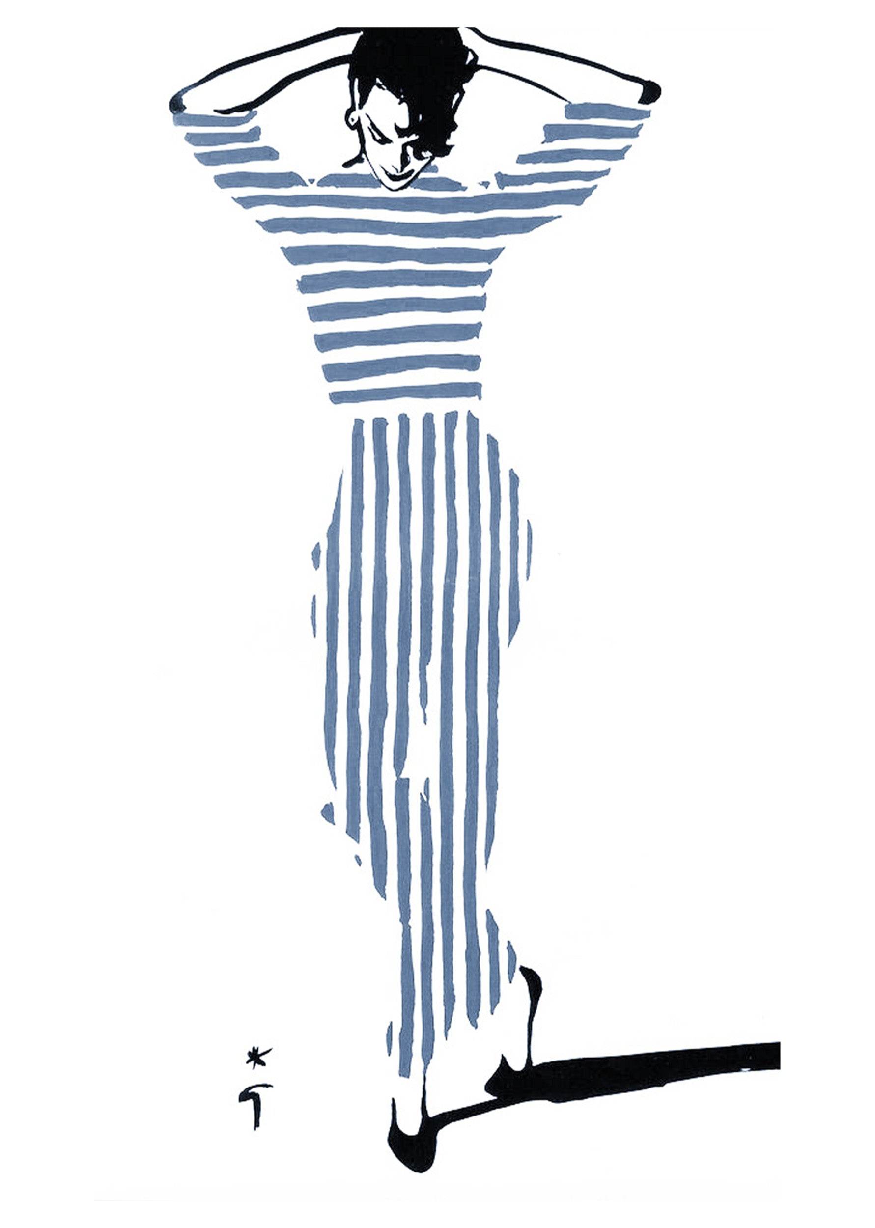 Vintage Ilustration Poster - Fashion Sketches by René Gruau - Hakyarts