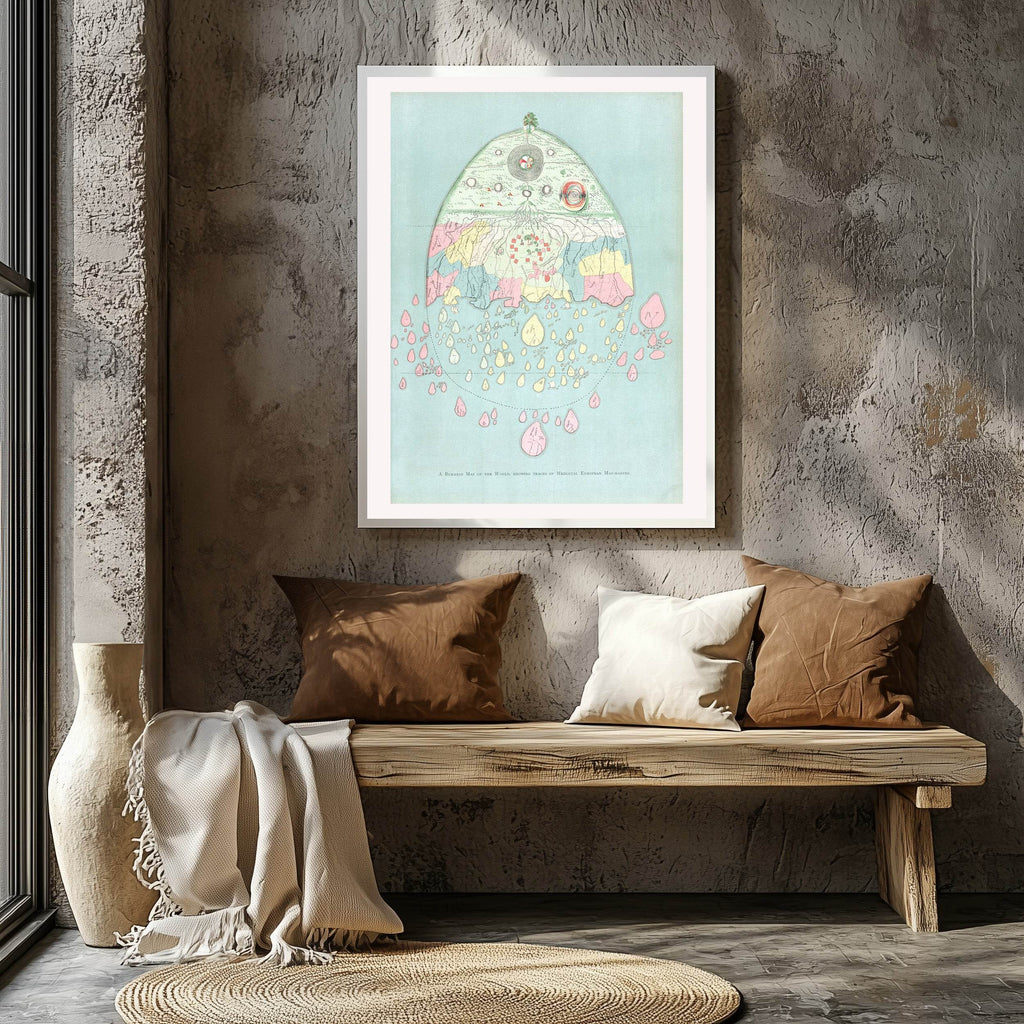 Burmese Map of the World - Hakyarts