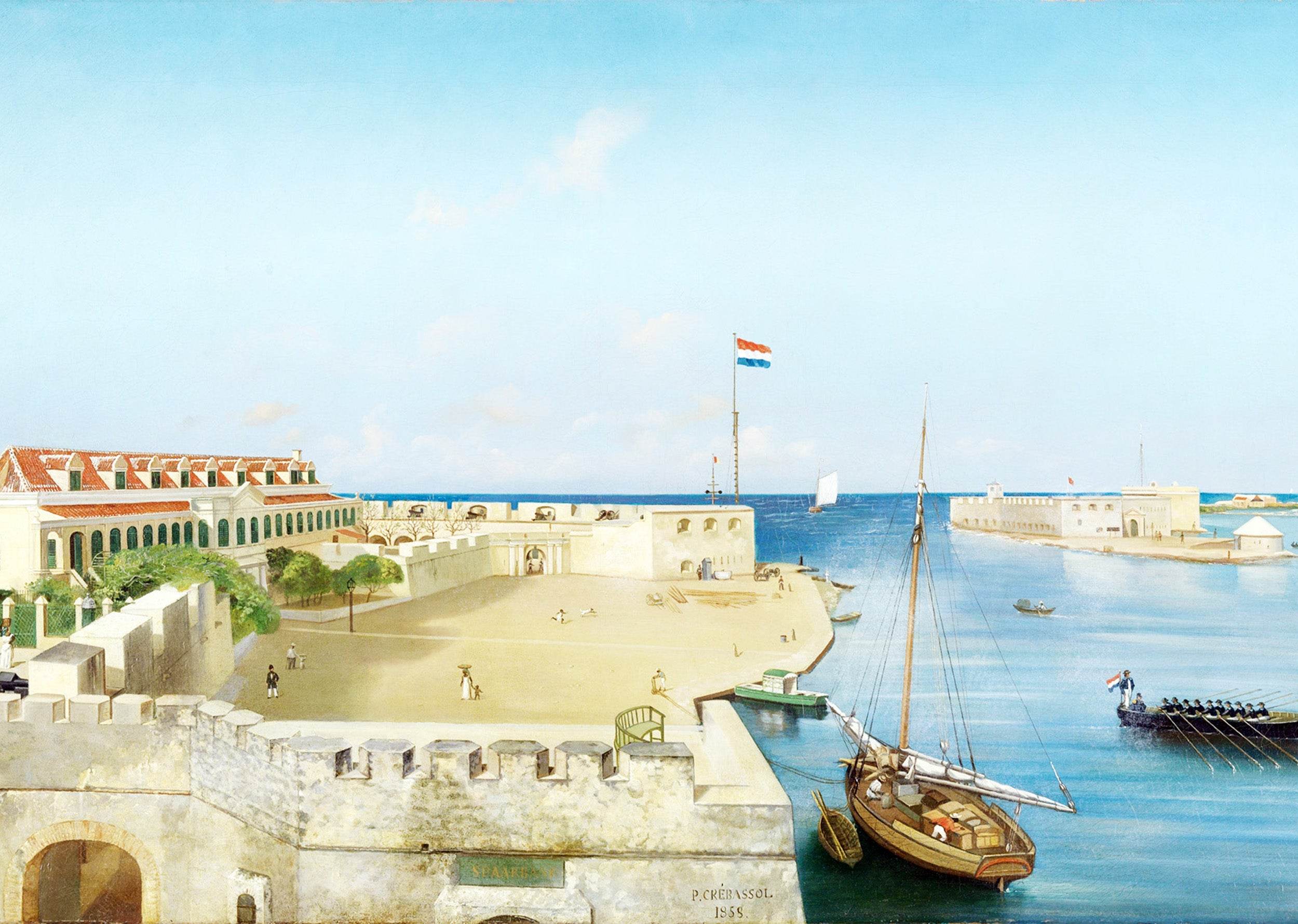 The Harbor Entrance of Willemstad with the Government Palace - Hakyarts