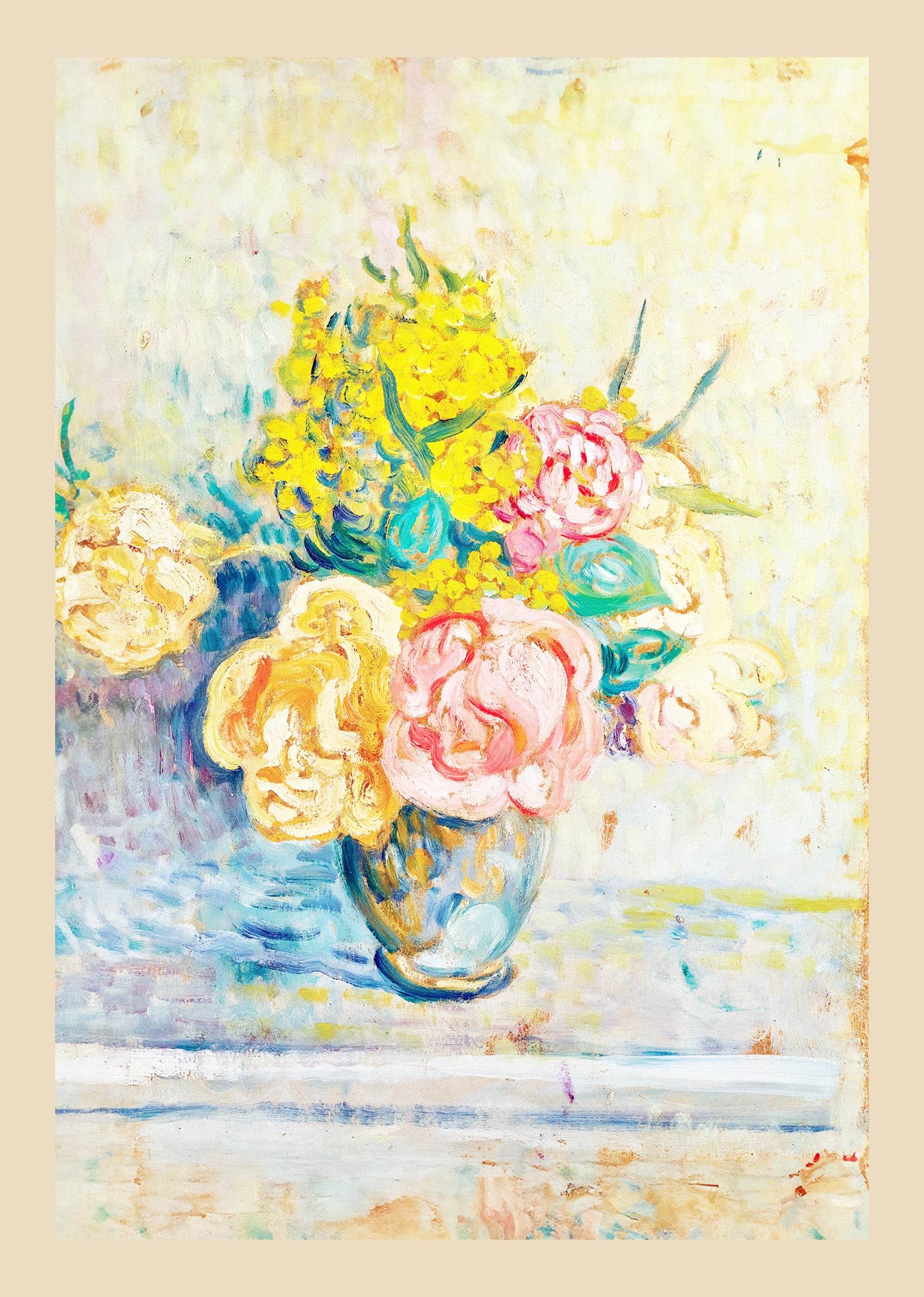 Bouquet de roses et de mimosas - Hakyarts