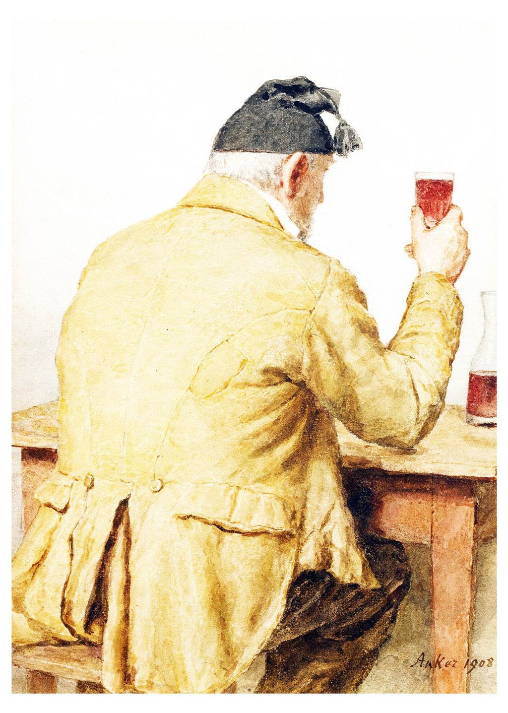 Old Man Sitting At Table - Hakyarts