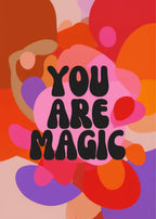 Vægkunstplakat med teksten "You Are Magic" – Dopamin-dekoration til soveværelse, kontor og gallerivægge