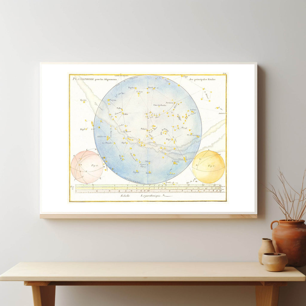Planisphere pour les Alignements des Principales Etoiles - Hakyarts