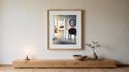 Interior with a Mirror – Vilhelm Hammershøi Poster | Modernist Danish Interior Art Print