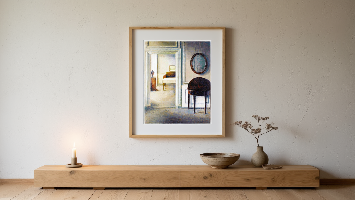 Vilhelm Hammershøi  - Interior with a Mirror