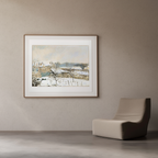 Effet de Neige à Louveciennes – Alfred Sisley Poster | Impressionist Winter Landscape Art Print - Hakyarts