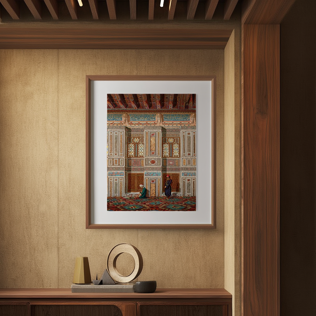 Émile Prisse d'Avennes - Mosquée d’El Bordeyny Poster - Hakyarts