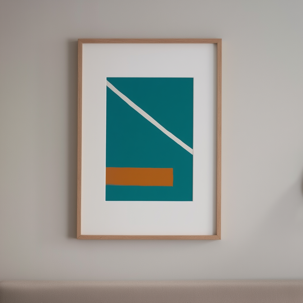 Harmonic Balance of Angles – Colorful Geometric Abstract Wall Decor