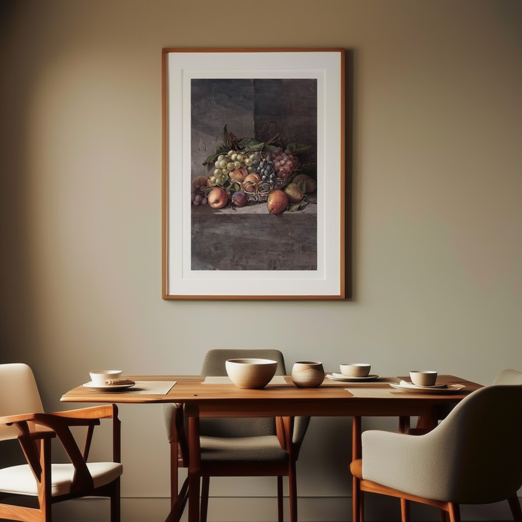 Autumn Fruit by Louis Prang (1861–1897) – Vintage Seasonal Still Life Art Print
