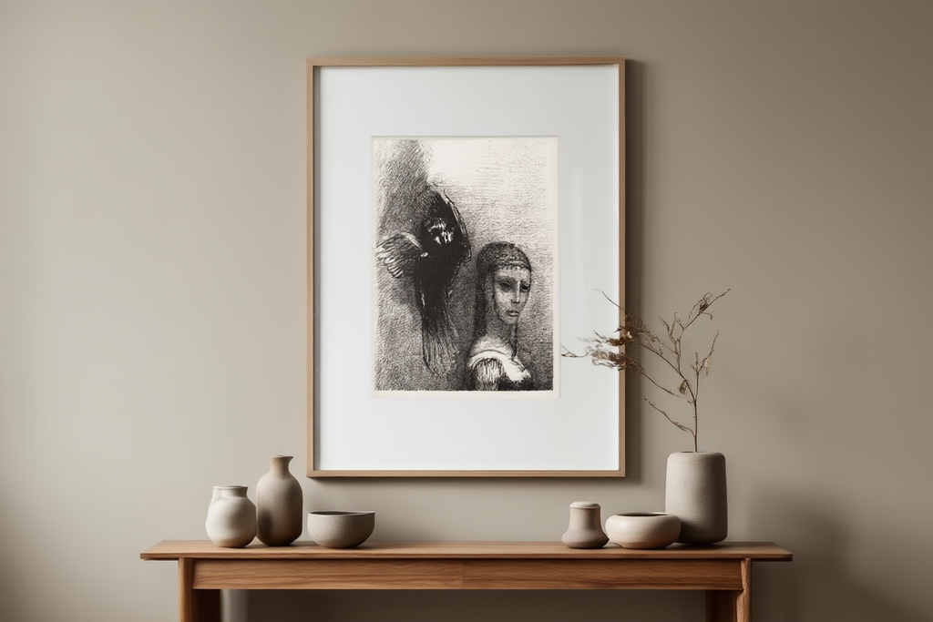 Odilon Redon - And a Large Bird