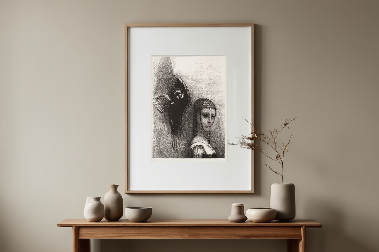 Odilon Redon - And a Large Bird