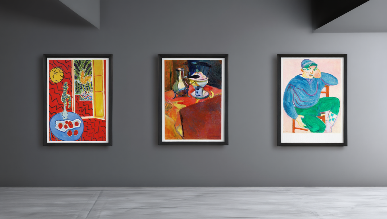 Figurative Matisse-Inspired Wall Art Set – 3 Realistic Prints