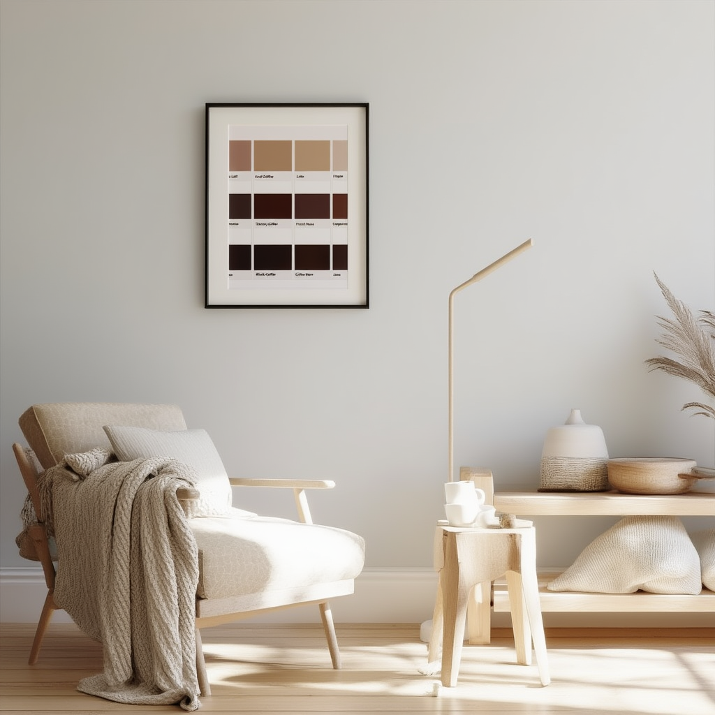 Coffee Colours Guide – Minimalist Art Print