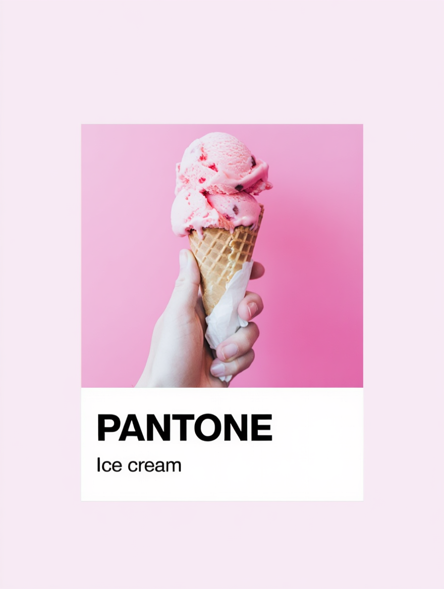 Pantone Ice Cream Pink – Minimalist Color Code Art Print