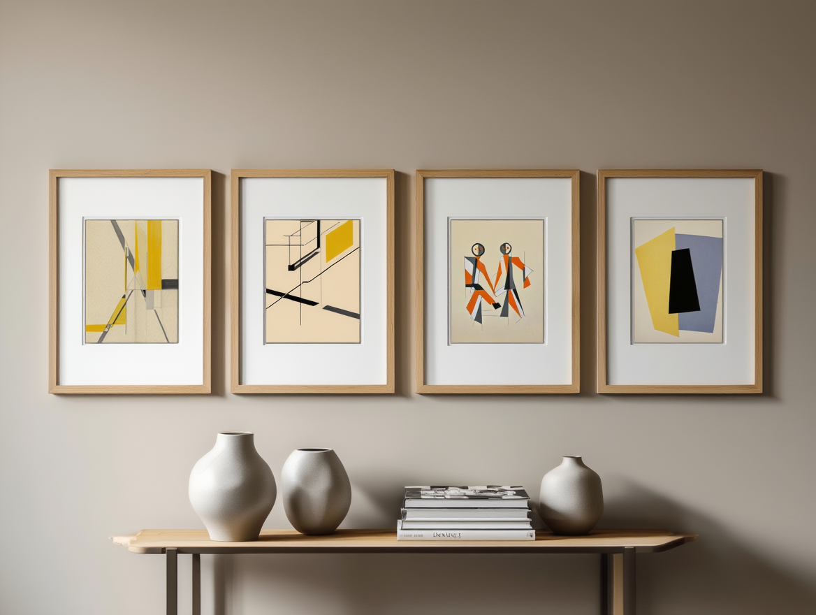El Lissitzky – 4 Modernist Prints | Geometric Art Collection