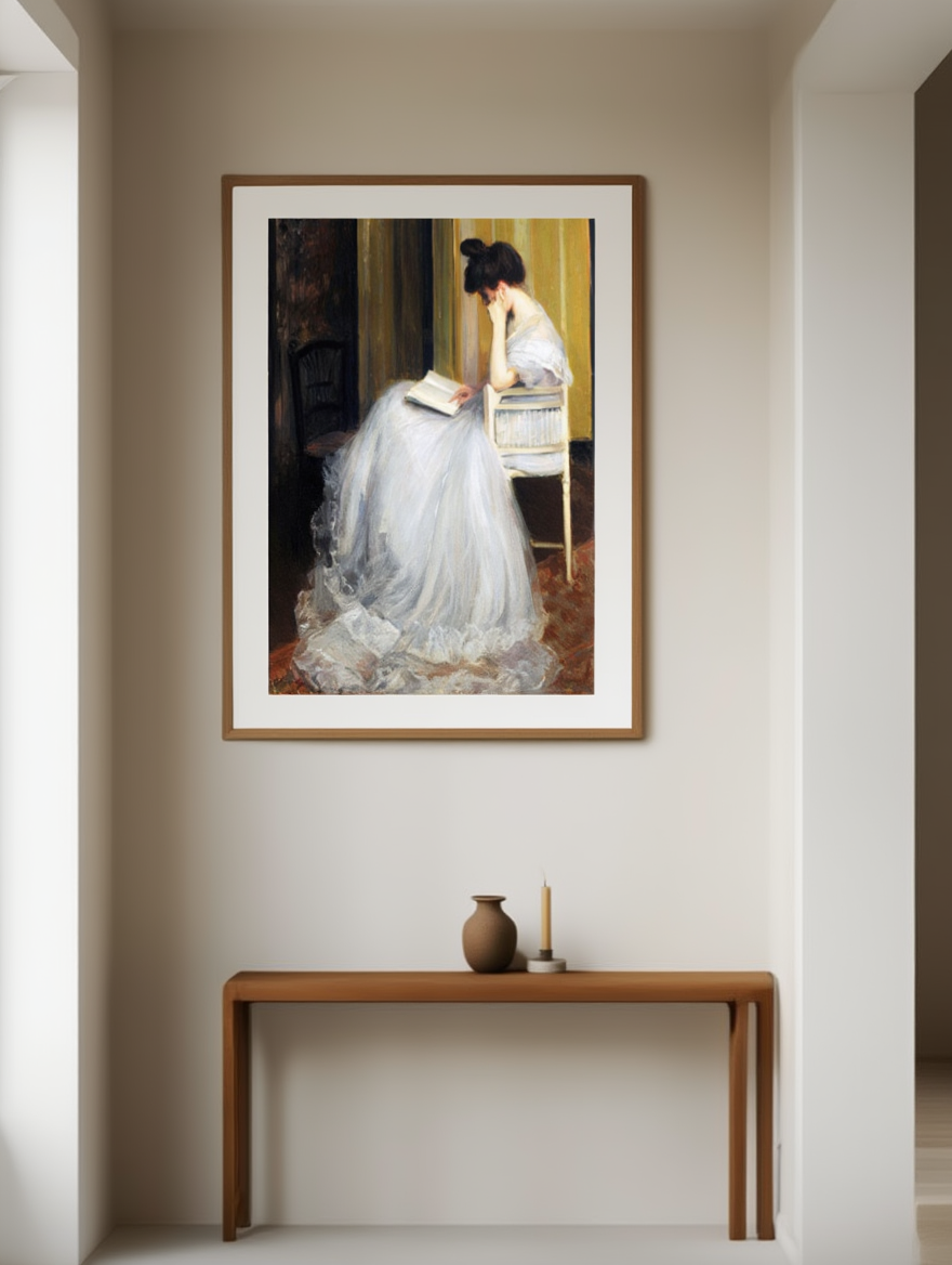 Mujer Leyendo Poster by Jacques Émile Blanche – Figurative Art Print