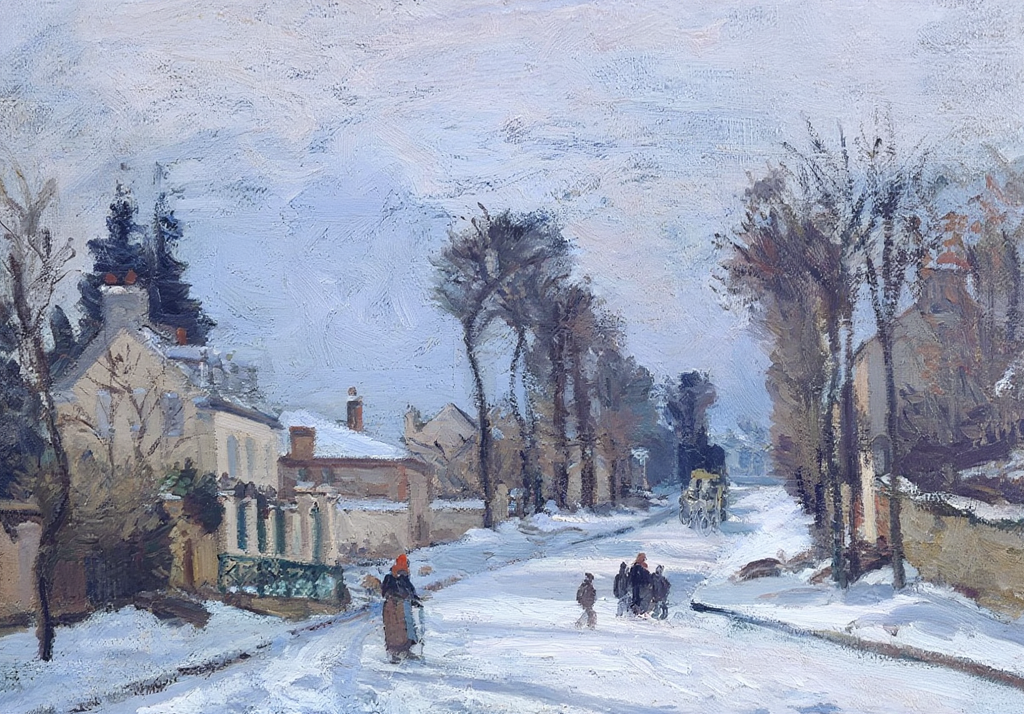 Camille Pissarro - The Road to Versailles at Louveciennes