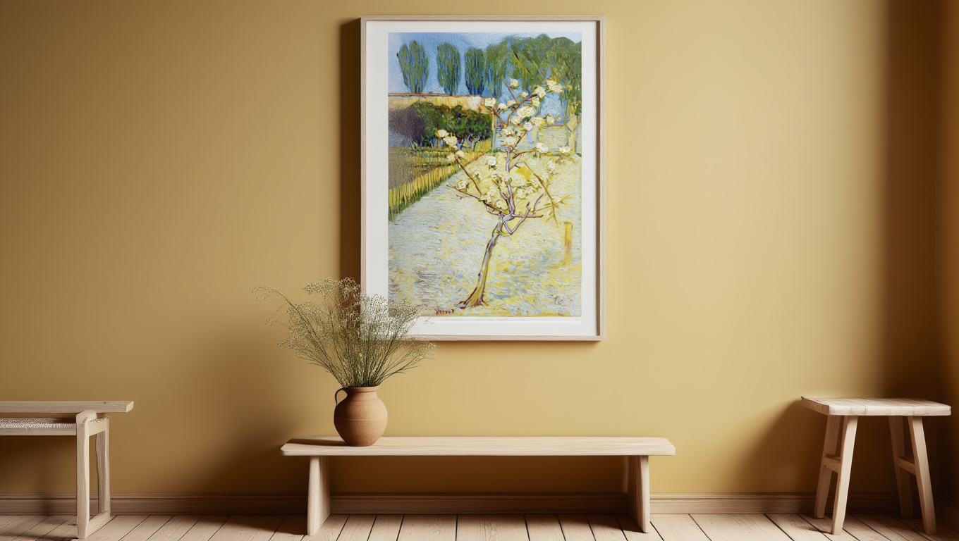 Vincent Van Gogh – Small Pear in Tree Blossom | Vibrant Post-Impressionist Floral Art Print