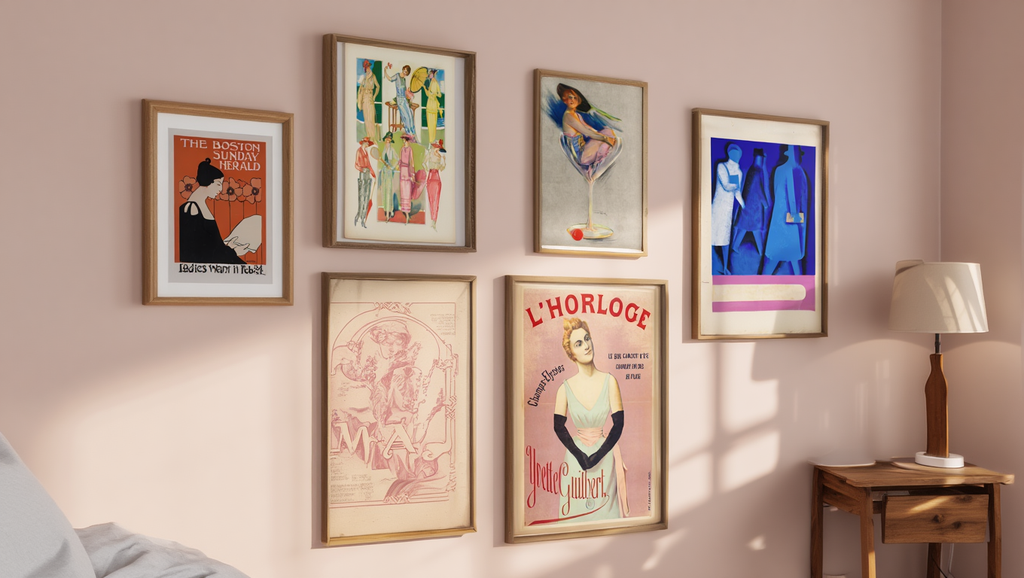 Elegant Nostalgia – 6-Piece Vintage Wall Art Set