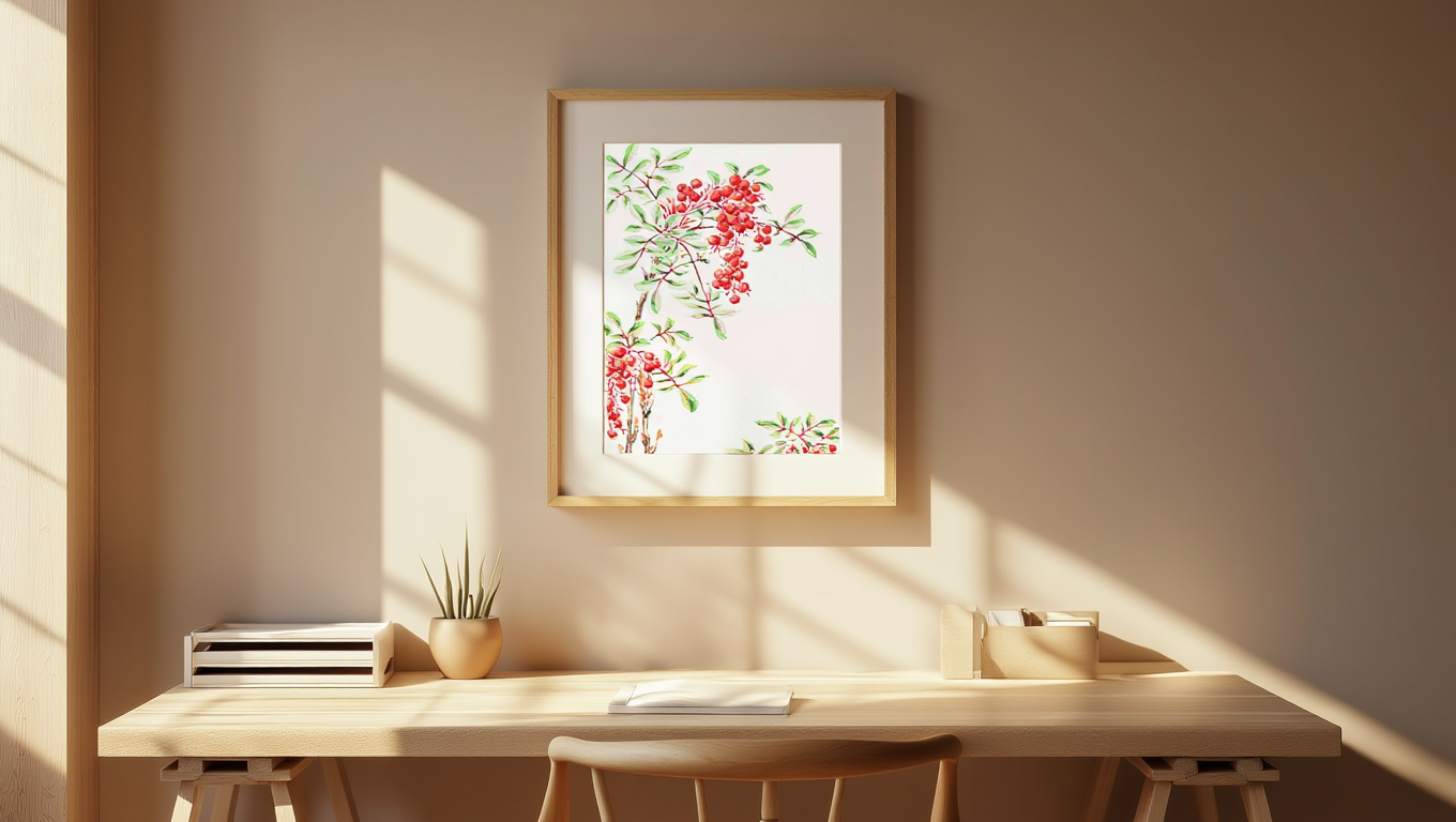 Megata Morikaga - Nandina Bush with Berries