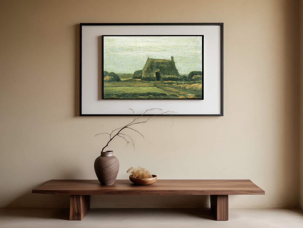 Vincent Van Gogh - Farm with Stacks of Peat