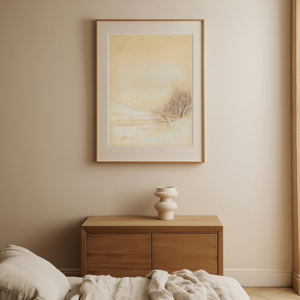 Winter Landscape with River – Ladislav Mednyánszky Art Print | 1898 Scenic Poster