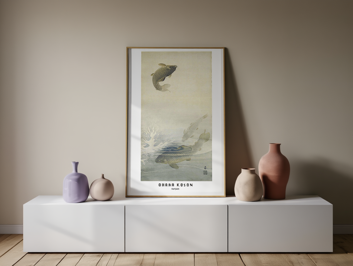 Ohara Koson - Karpers Poster