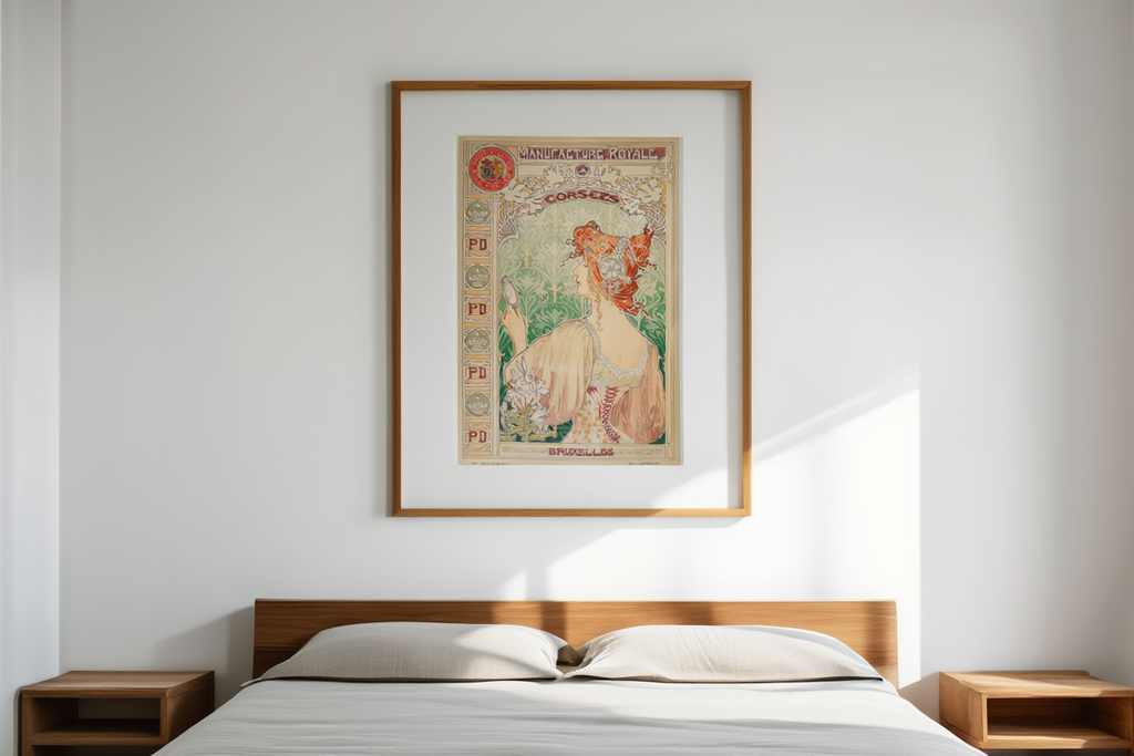 Alphonse Mucha – Manufacture Royale De Corsets, 1897 – Art Nouveau Advertising Poster Print | Decorative Wall Art