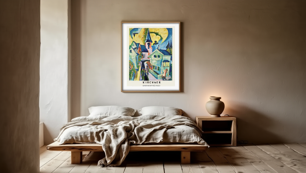 Ernst Ludwig Kirchner - Konigstein med rød kirkeplakat | HakyArts