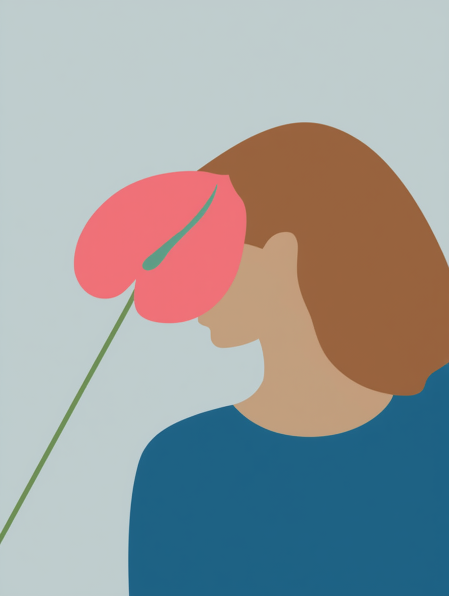 Set of 2 Minimalist Lifestyle Art Prints – Ski Trip & Flower Female Gallery Set