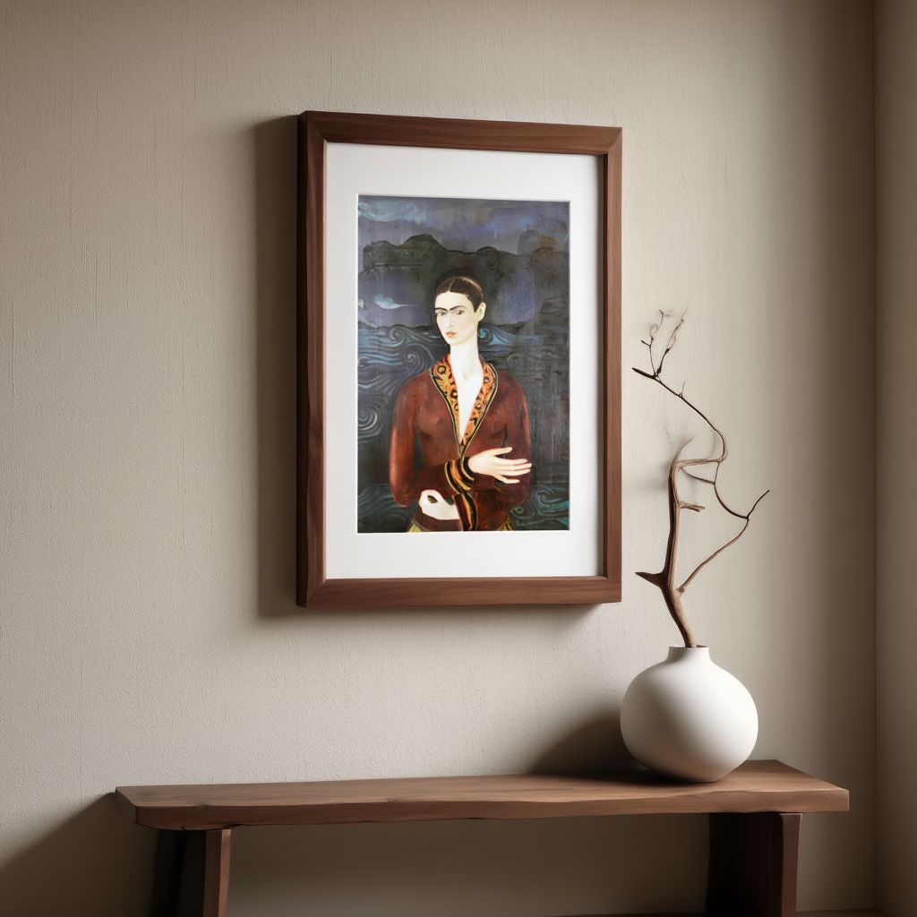 Self Portrait in a Velvet Dress - Iconic Frida Kahlo Art Print
