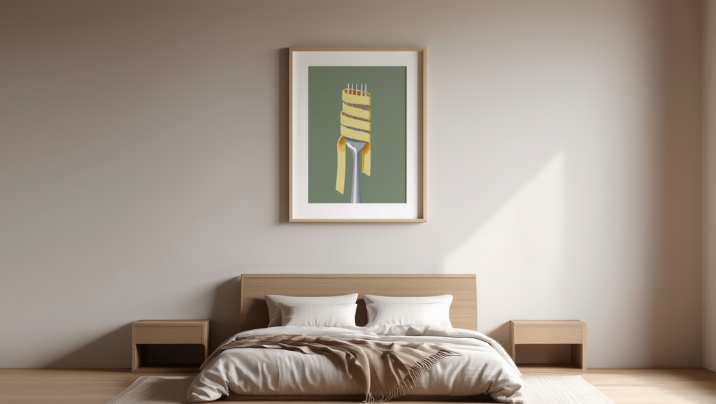 Fettuccine Fork Minimalist Print